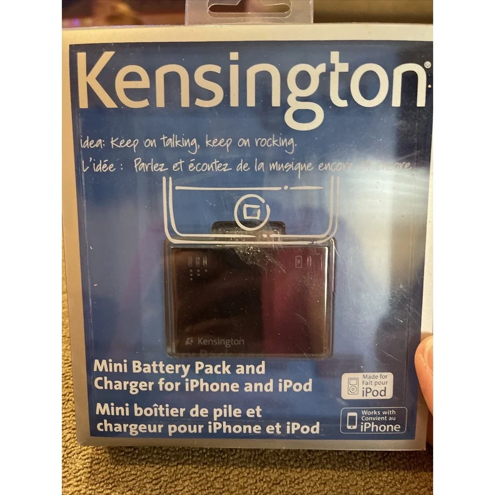 Kensington Black Mini Battery Pack & Charger For iPhone & iPod (TD)